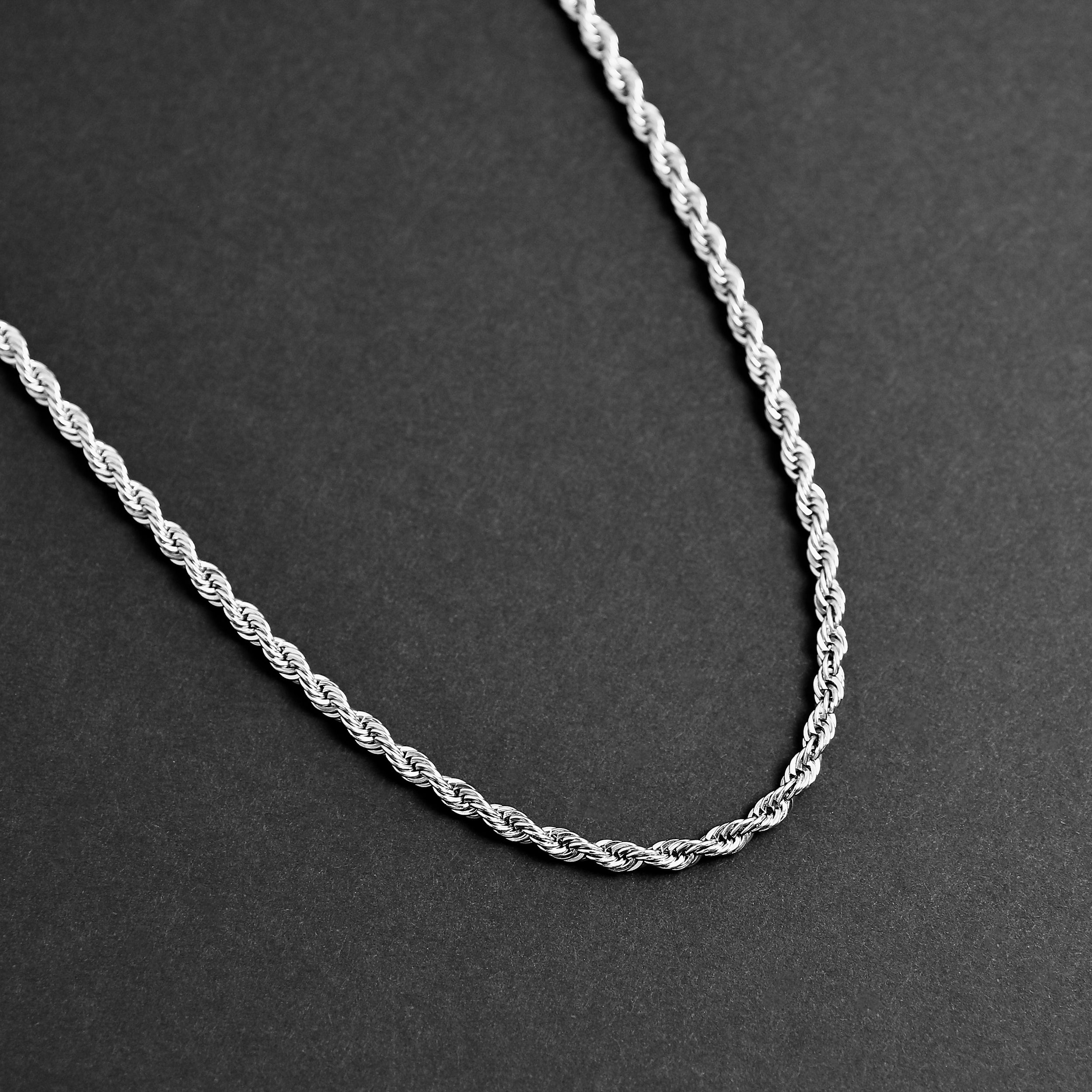 Rope Chain Necklace - Silver 4mm