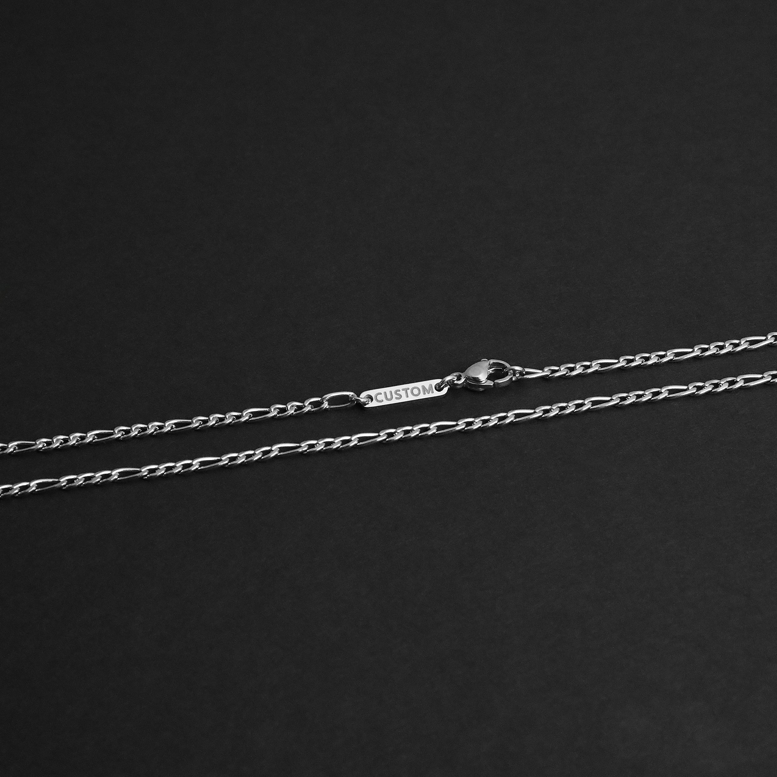 Personalized Figaro Chain - Silver 3mm