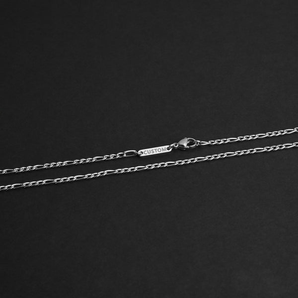 Personalized Figaro Chain - Silver 3mm