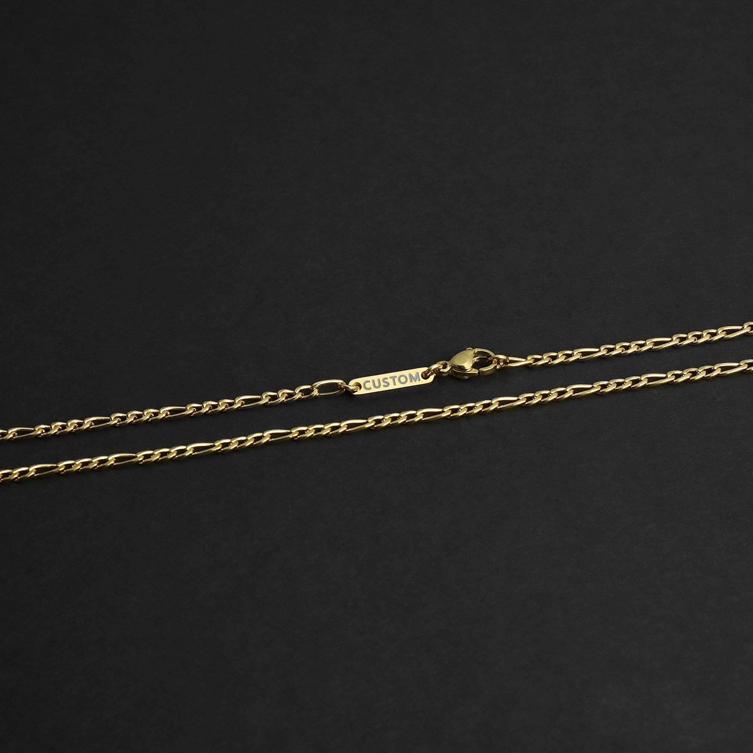 Personalized Figaro Chain - Gold 3mm