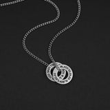 Circle Necklace - Matte Silver 22mm