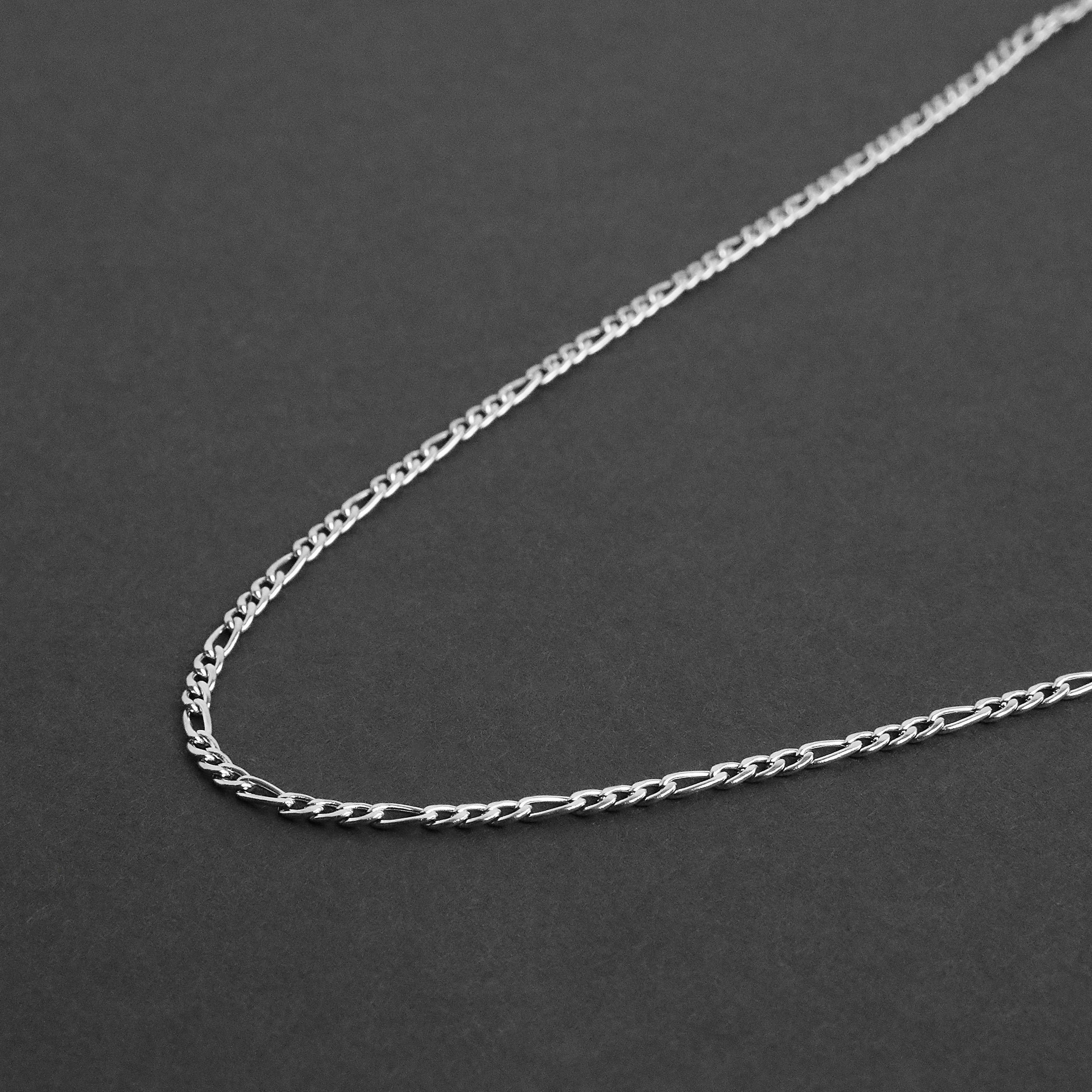 Figaro Chain Necklace - Silver 3mm