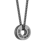 Circle Necklace - Matte Silver 17mm