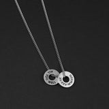 Circle Necklace - Matte Silver 17mm