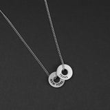 Circle Necklace - Matte Silver 17mm