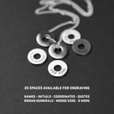 Circle Necklace - Matte Silver 17mm