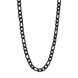 Figaro Chain Necklace - Black 4.5mm