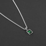 Envy Necklace - Silver x Green