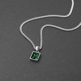 Envy Necklace - Silver x Green