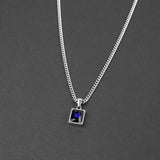 Envy Necklace - Silver x Blue
