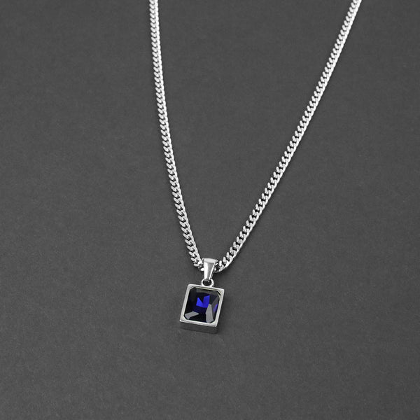 Envy Necklace - Silver x Blue