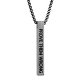 Bar Pendant Necklace - Matte Steel 5mm