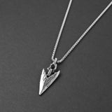 Rugged Arrowhead Necklace - Silver