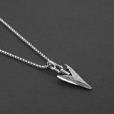 Rugged Arrowhead Necklace - Silver