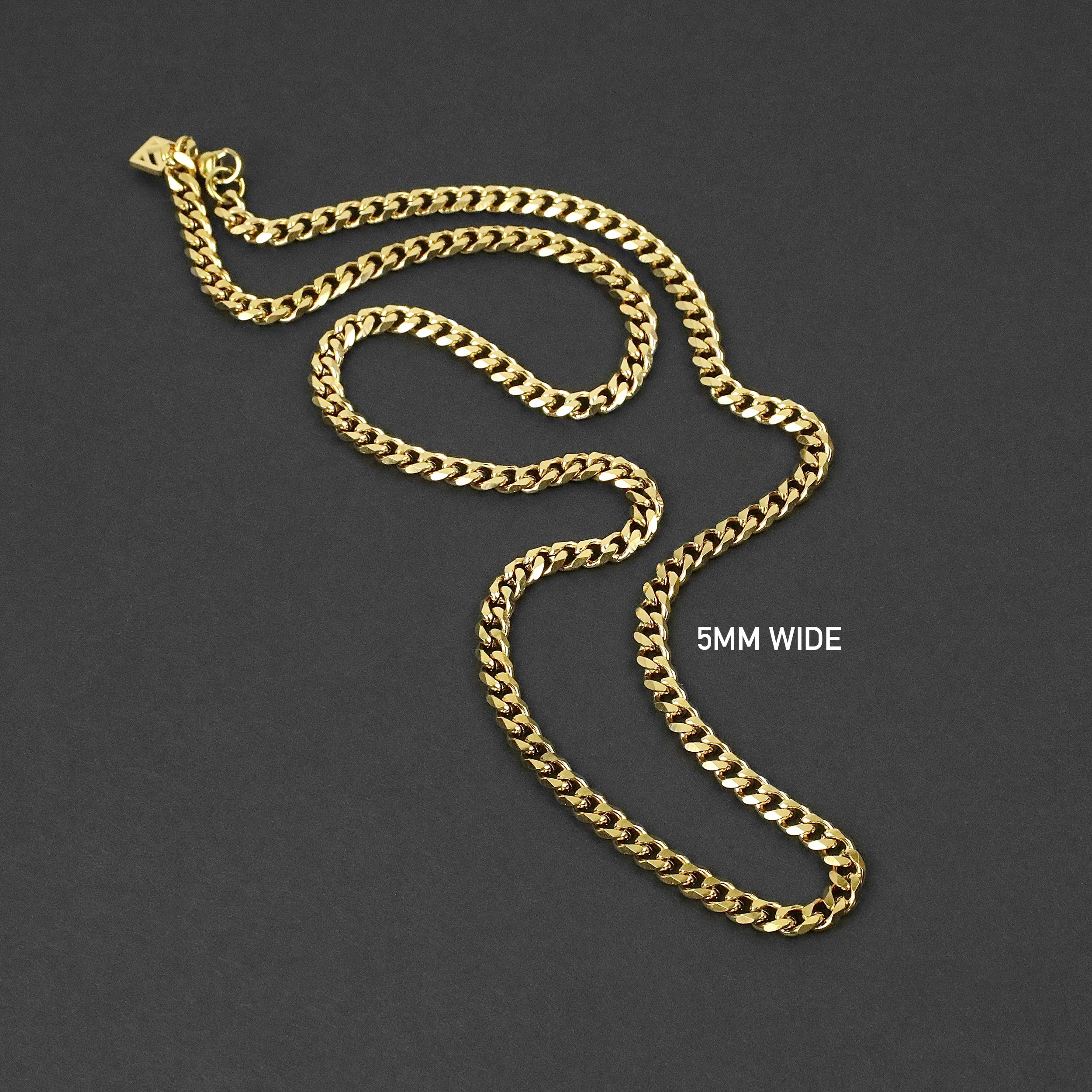 Cuban Chain Necklace - Gold 5mm