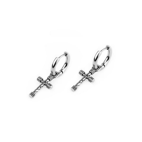 Unity Cross Earring - Silver