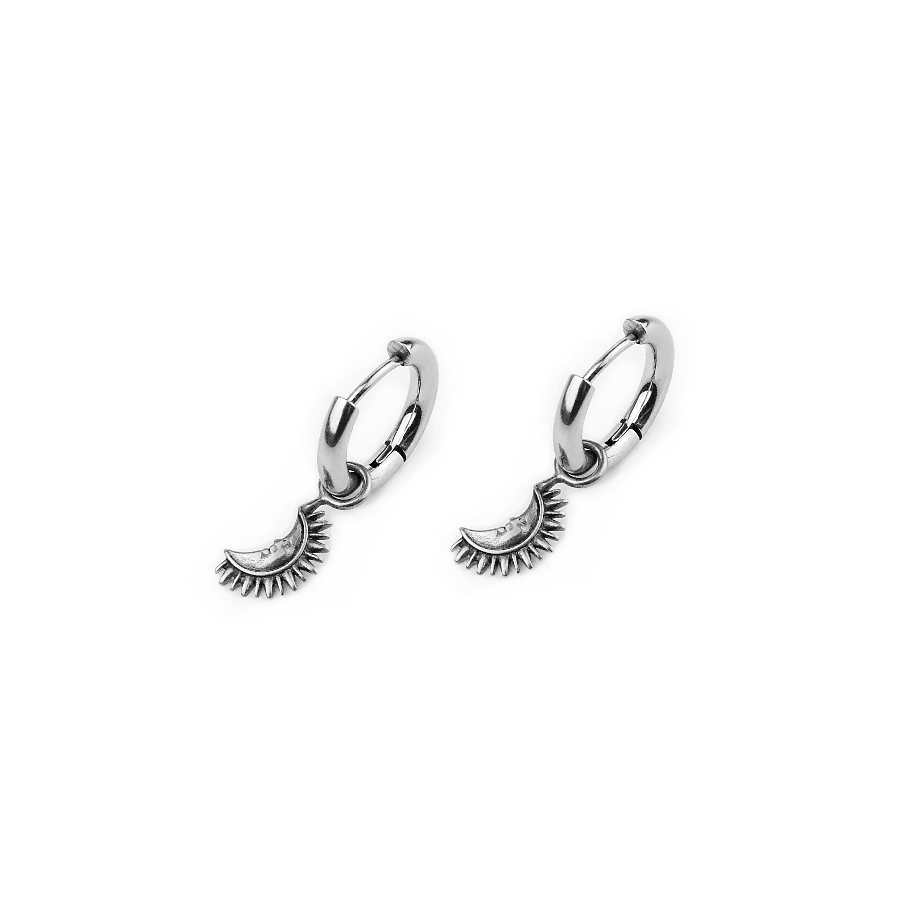 Crescent Moon Earring - Silver