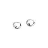 Nail Hoop Earring - Silver