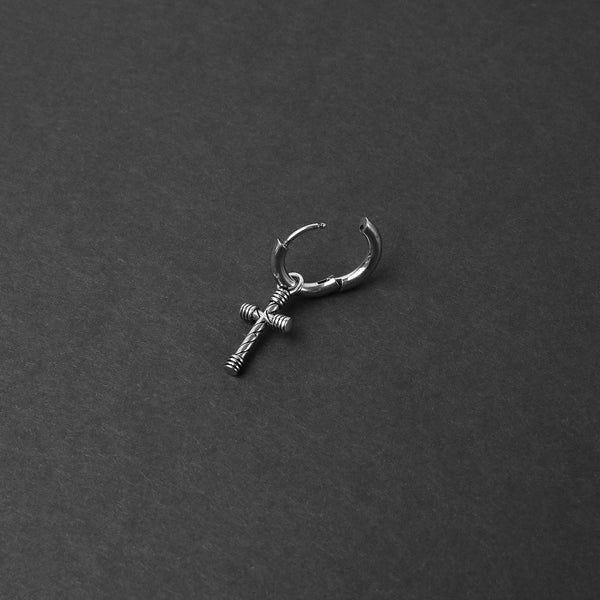 Unity Cross Earring - Silver