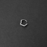 Code Hoop Earring - Silver