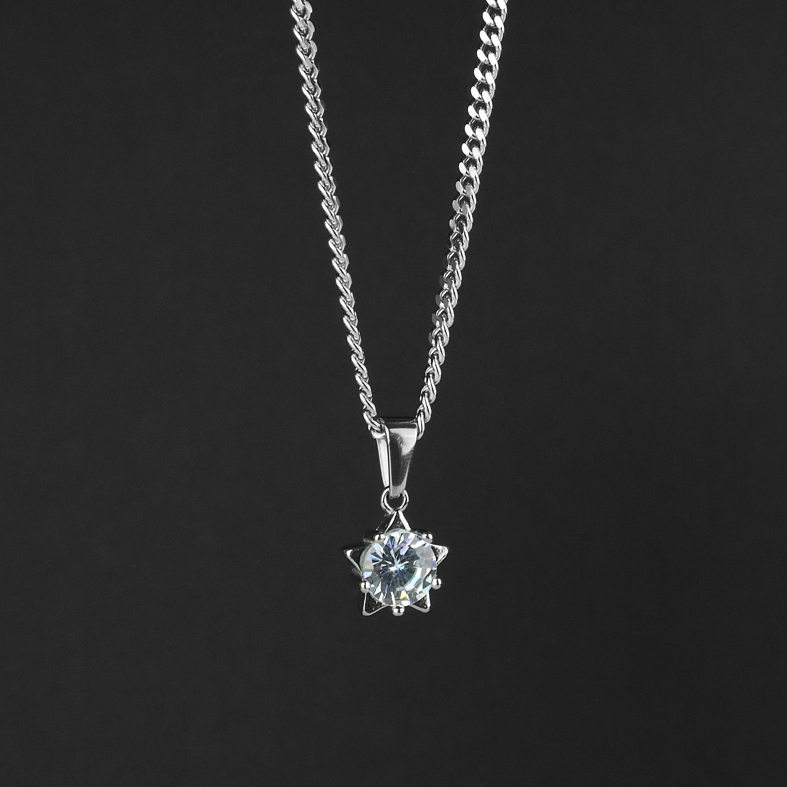 Bright Star Necklace - Silver