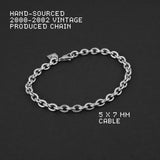 Static Cable Bracelet - Silver 5mm