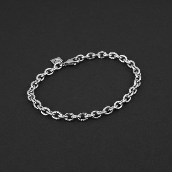 Static Cable Bracelet - Silver 5mm
