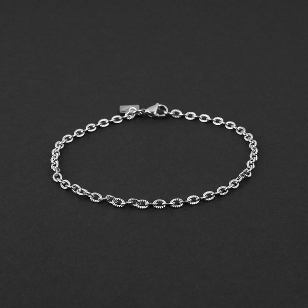 Static Cable Bracelet - Silver 3mm