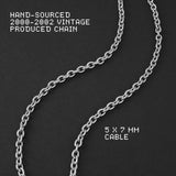 Static Cable Necklace - Silver 5mm