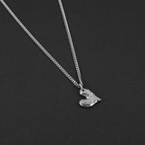 Bruised Heart Necklace - Silver