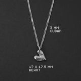 Bruised Heart Necklace - Silver