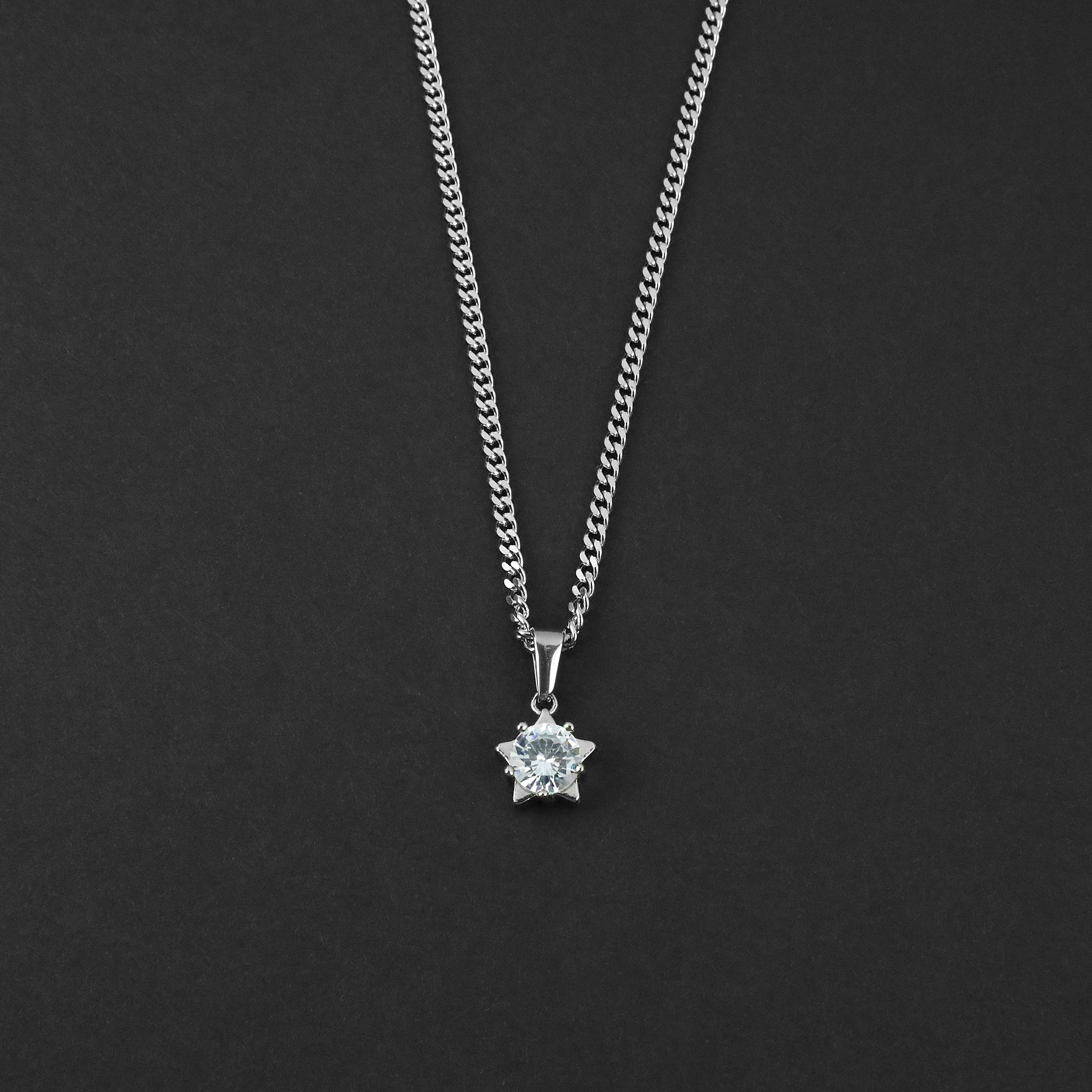 Bright Star Necklace - Silver