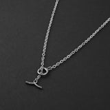 Static Cable Toggle Necklace - Silver 3mm