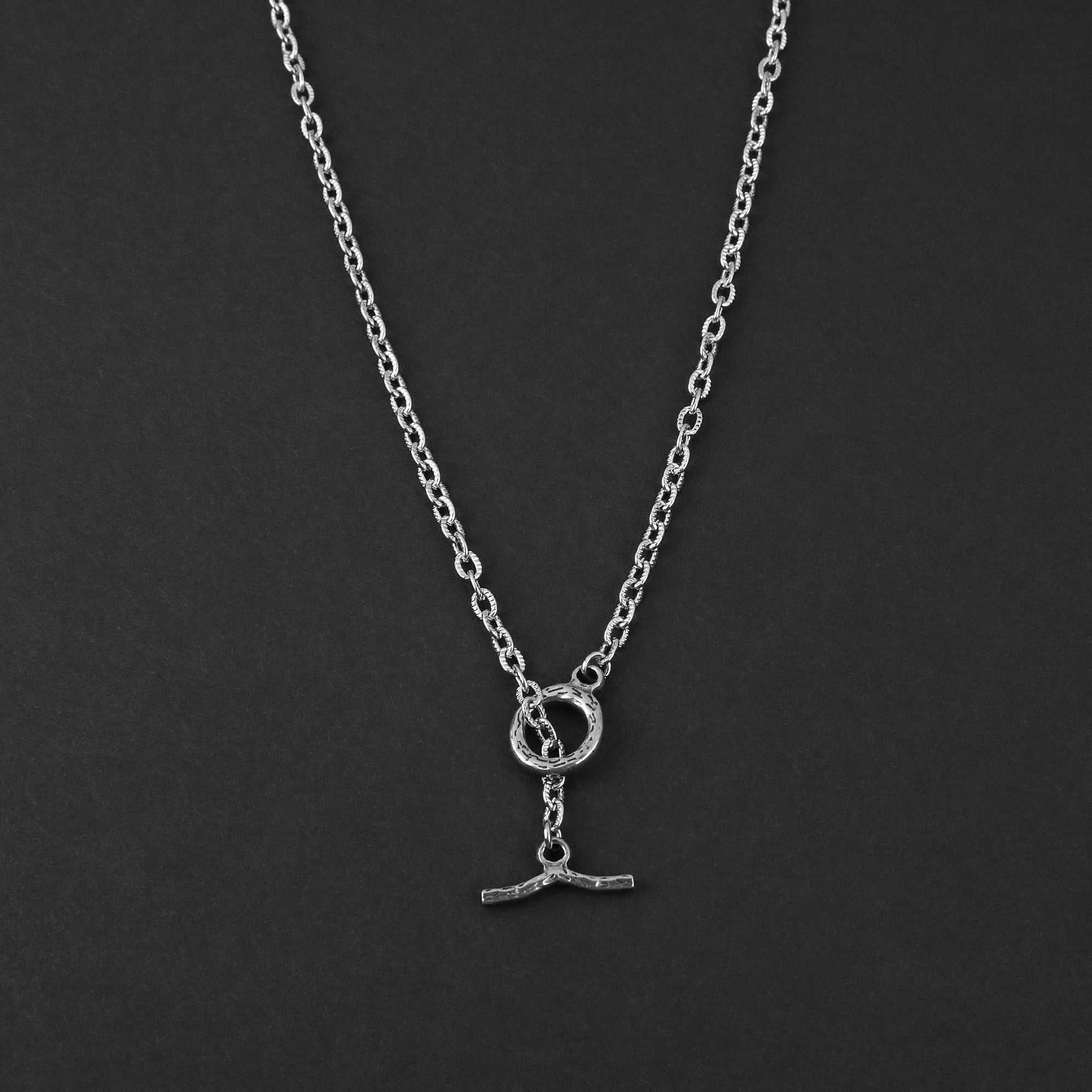 Static Cable Toggle Necklace - Silver 3mm