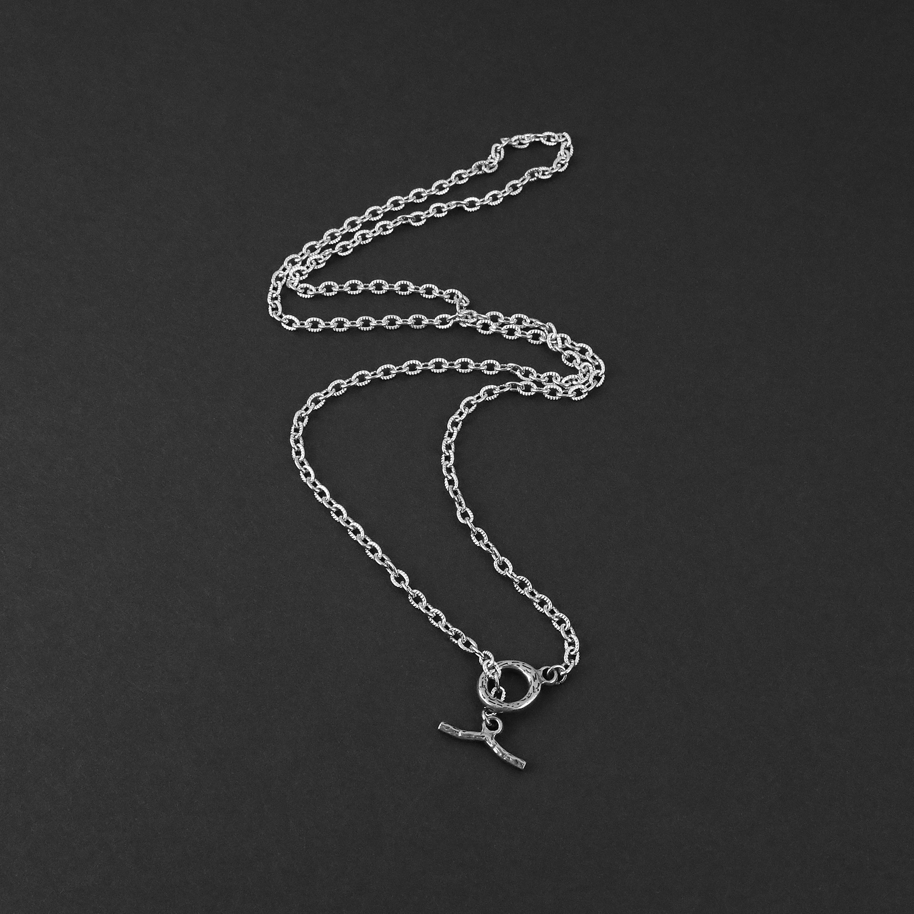 Static Cable Toggle Necklace - Silver 3mm