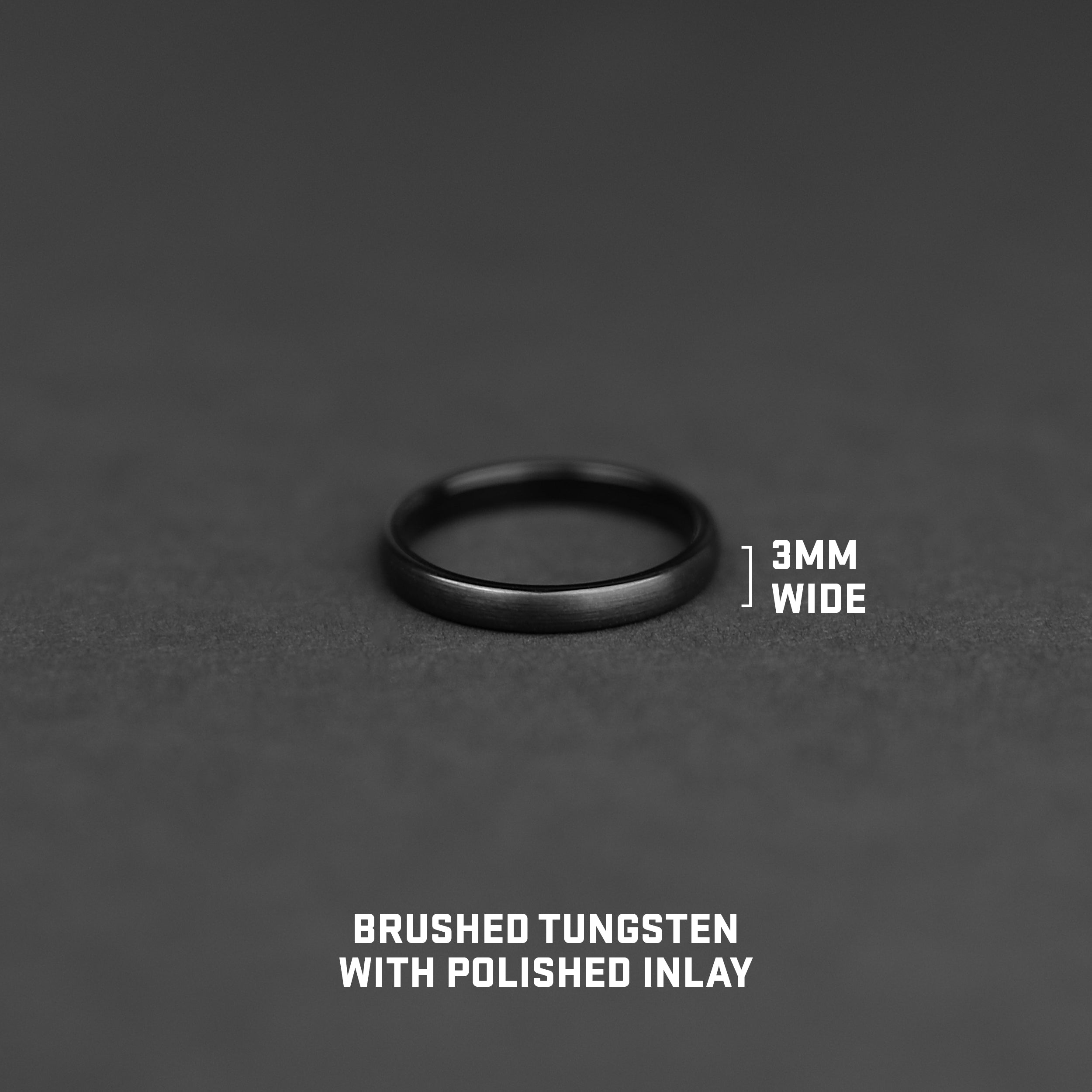 Minimal Tungsten Band - Black 3mm