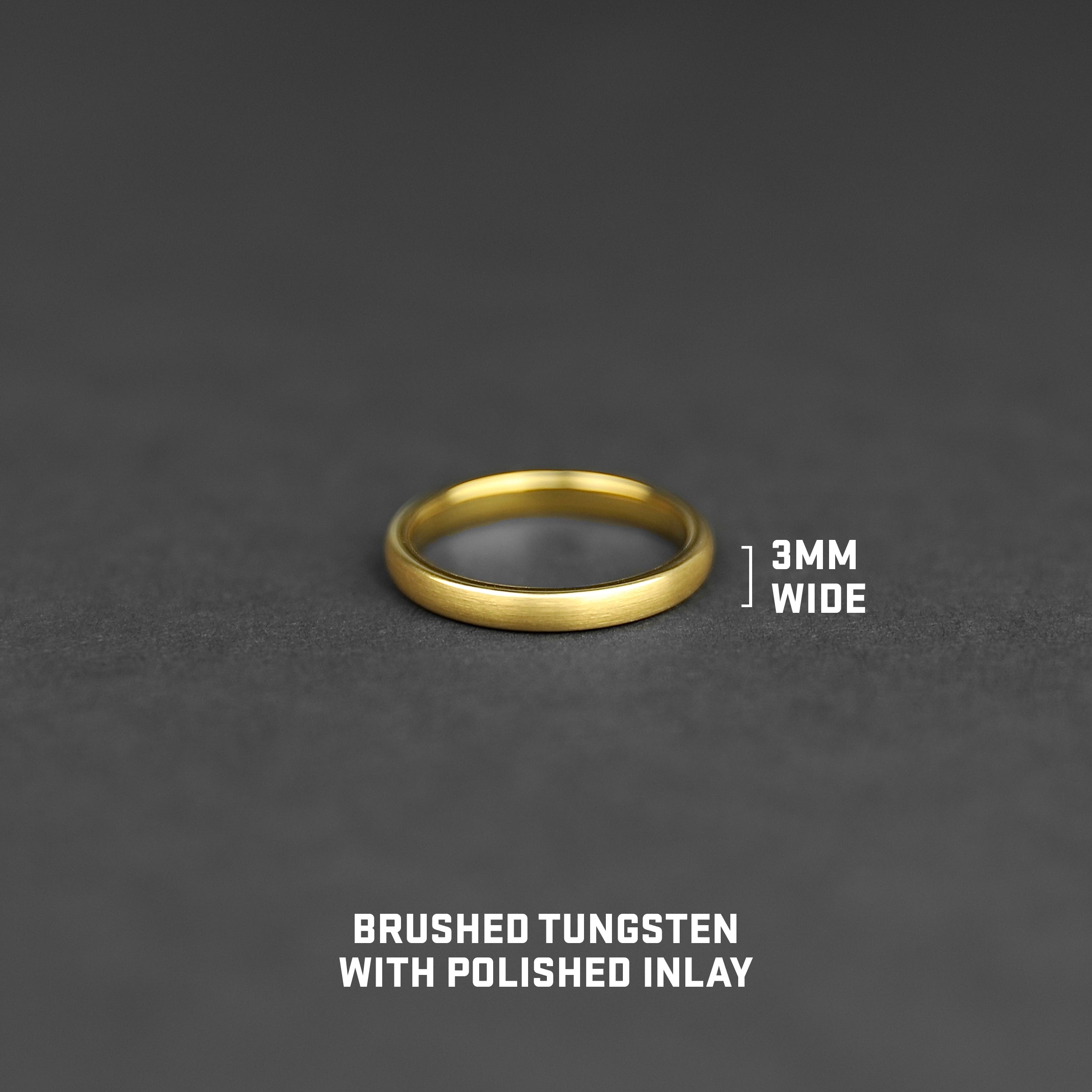 Minimal Tungsten Band - Gold 3mm