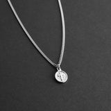 Minimal Cross Amulet Necklace - Silver