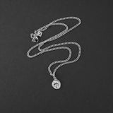 Minimal Cross Amulet Necklace - Silver