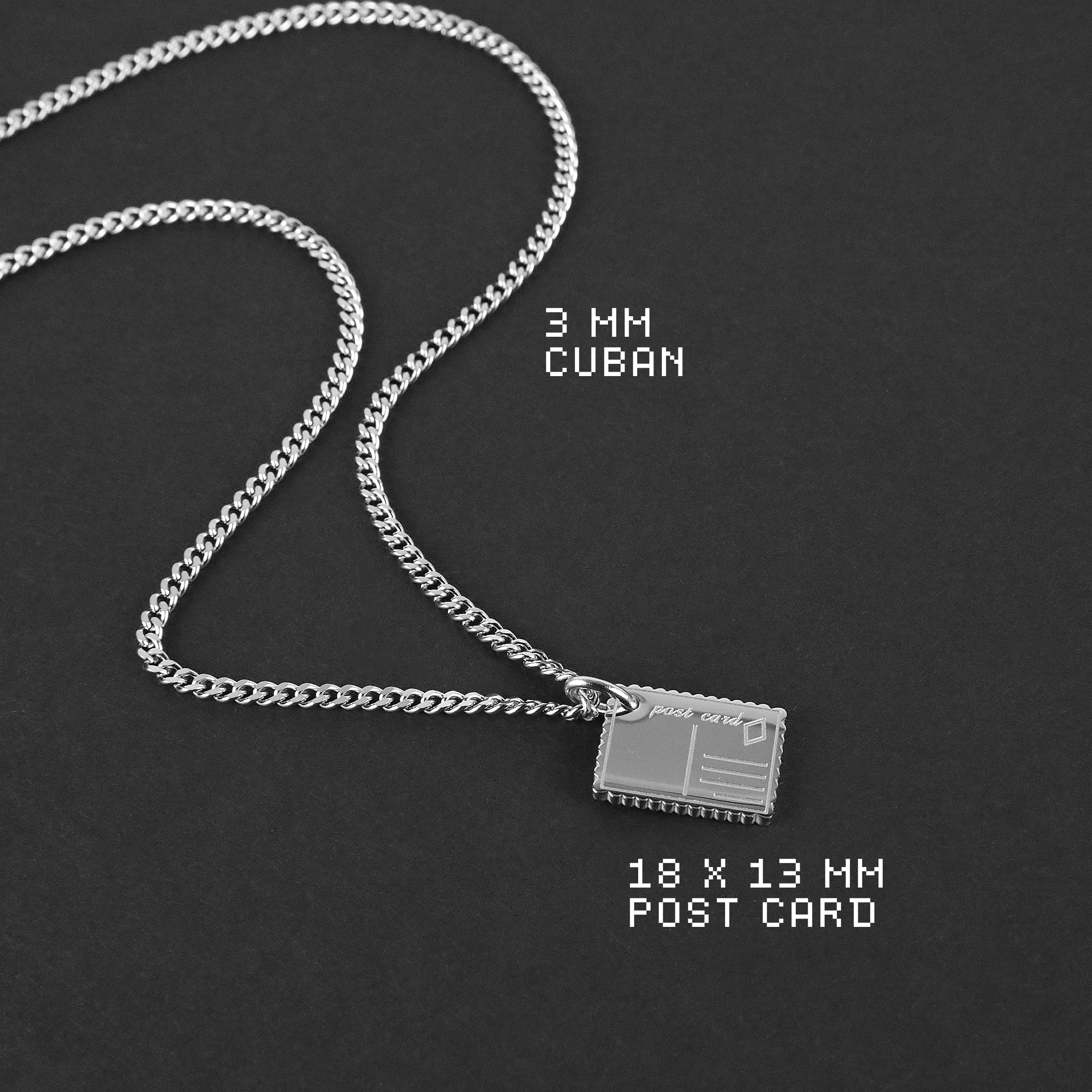 Postcard Necklace - Silver