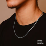 Cuban Chain Necklace - Black 3mm