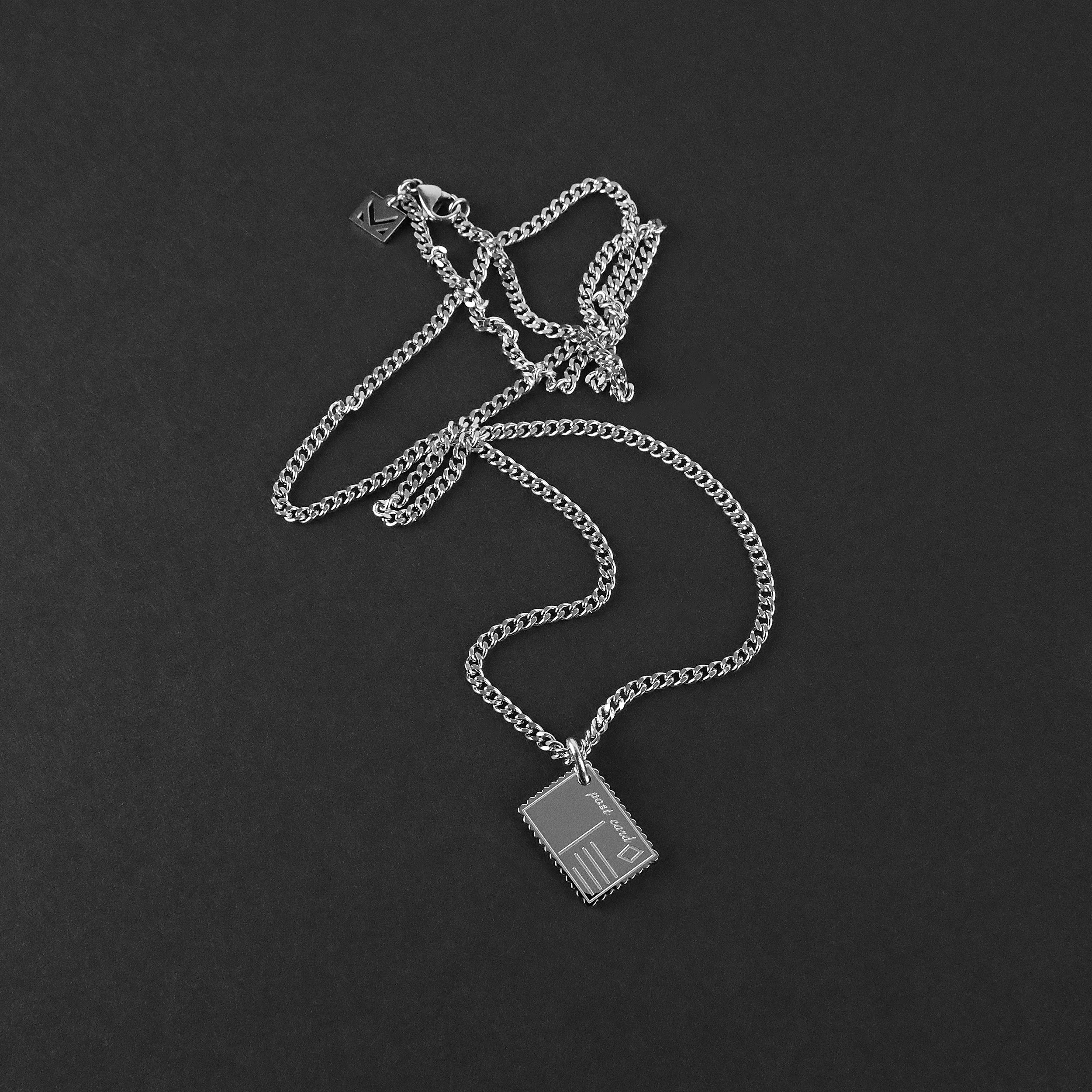 Postcard Necklace - Silver