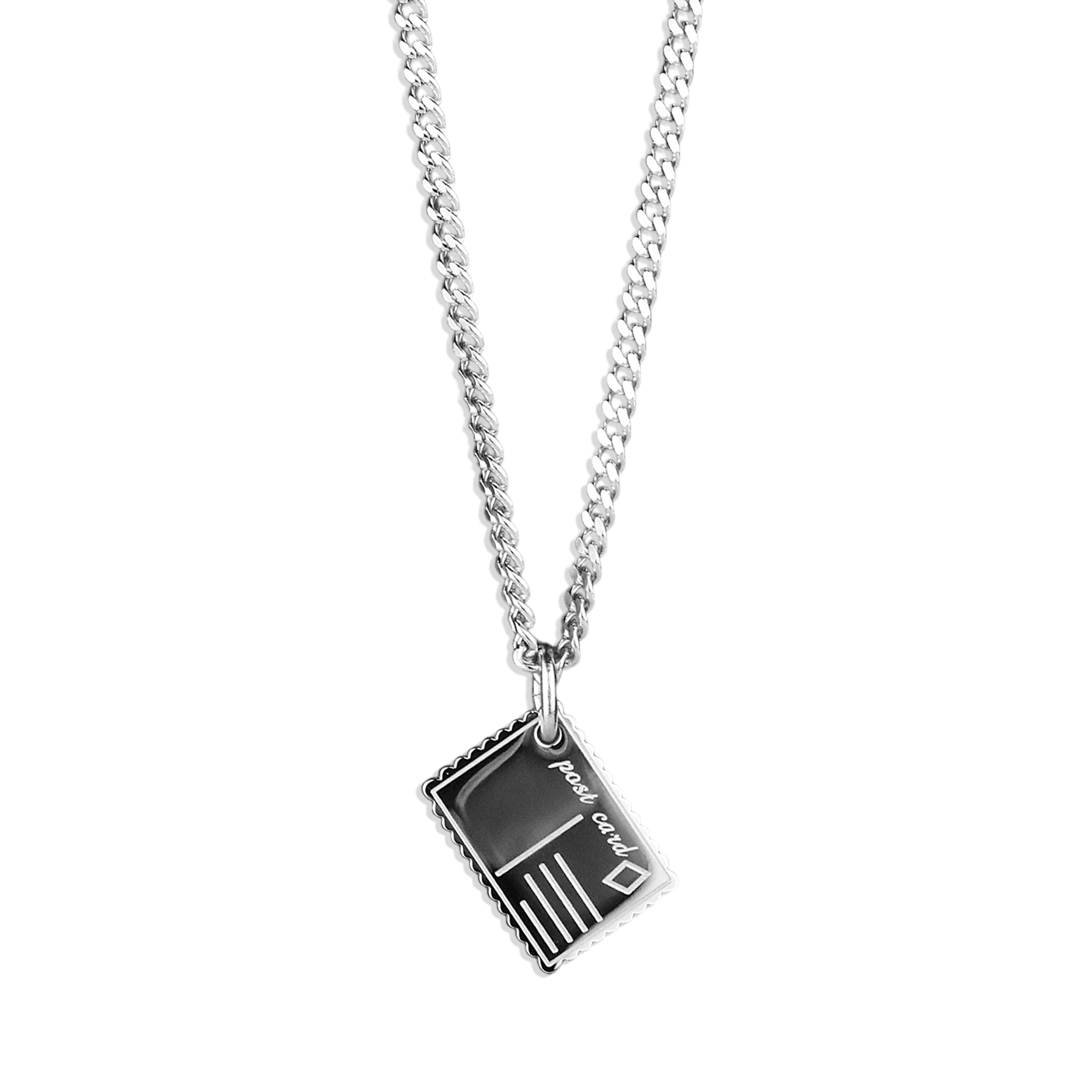 Postcard Necklace - Silver