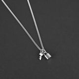 Lock And Key Necklace - Silver
