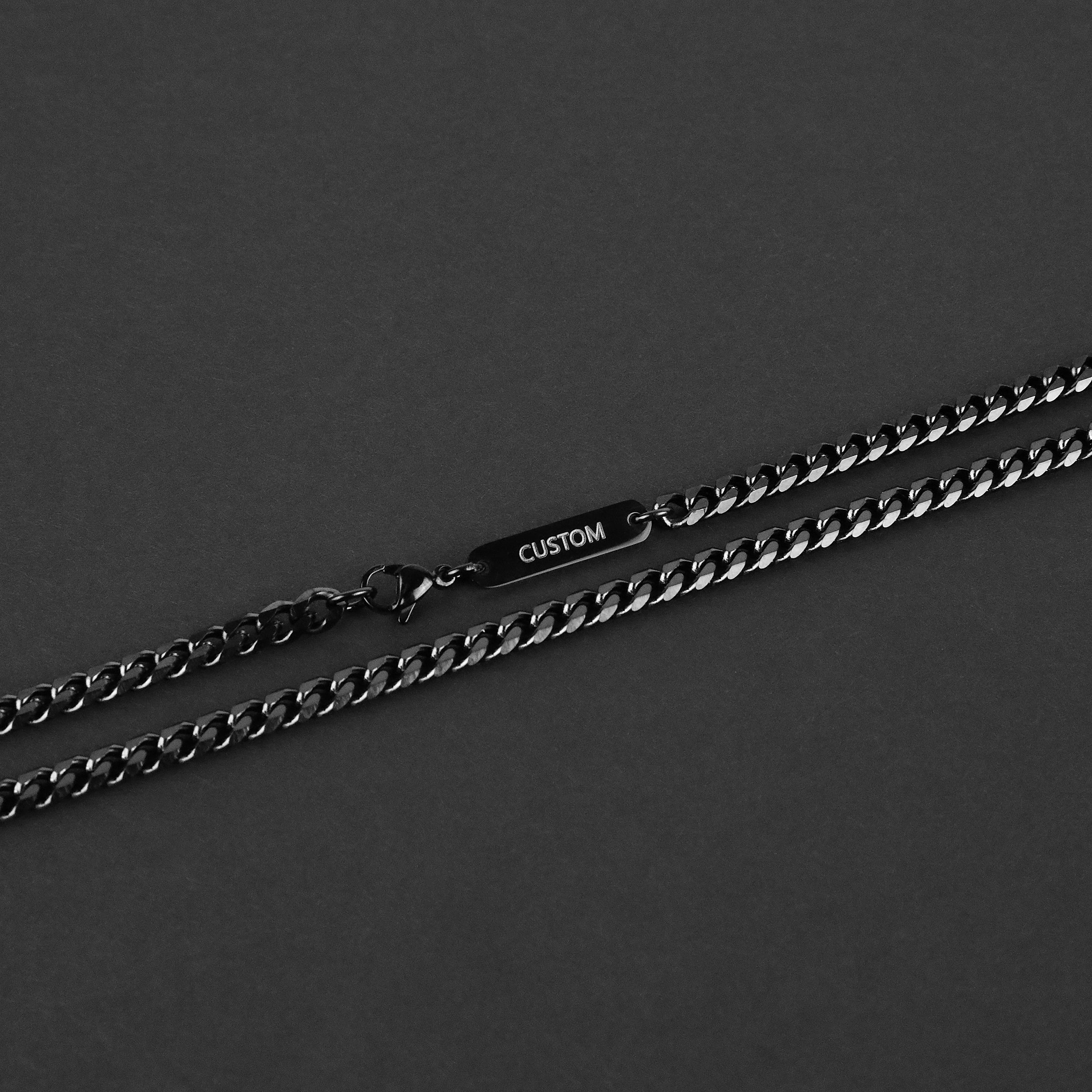 Personalized Cuban Chain - Black 5mm