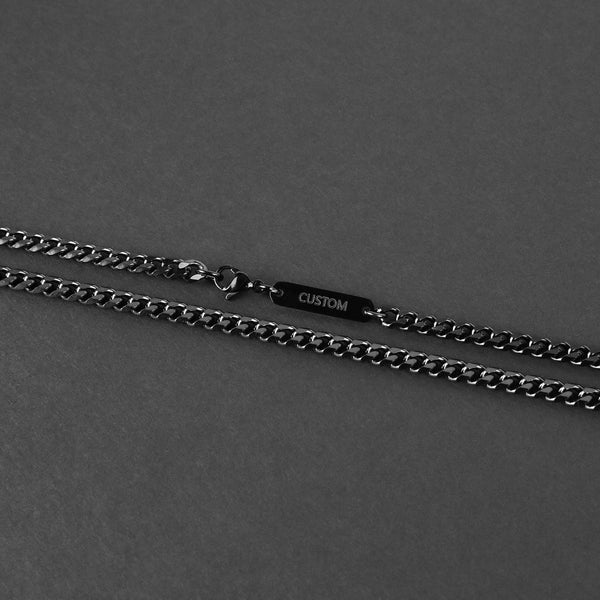 Personalized Cuban Chain - Black 5mm