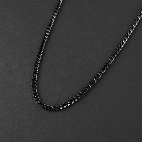 Cuban Chain Necklace - Black 5mm
