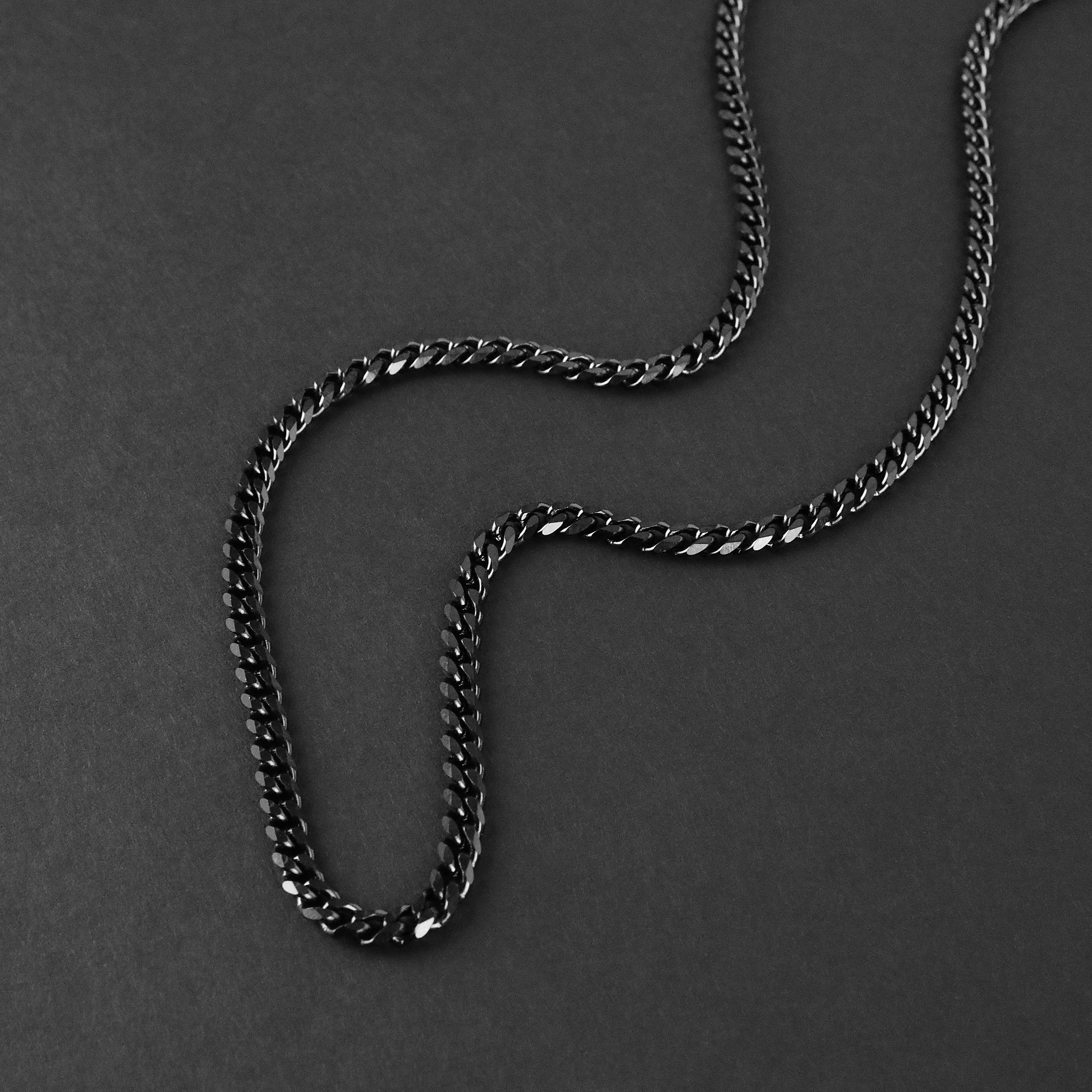 Cuban Chain Necklace - Black 5mm