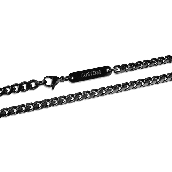 Personalized Cuban Chain - Black 5mm