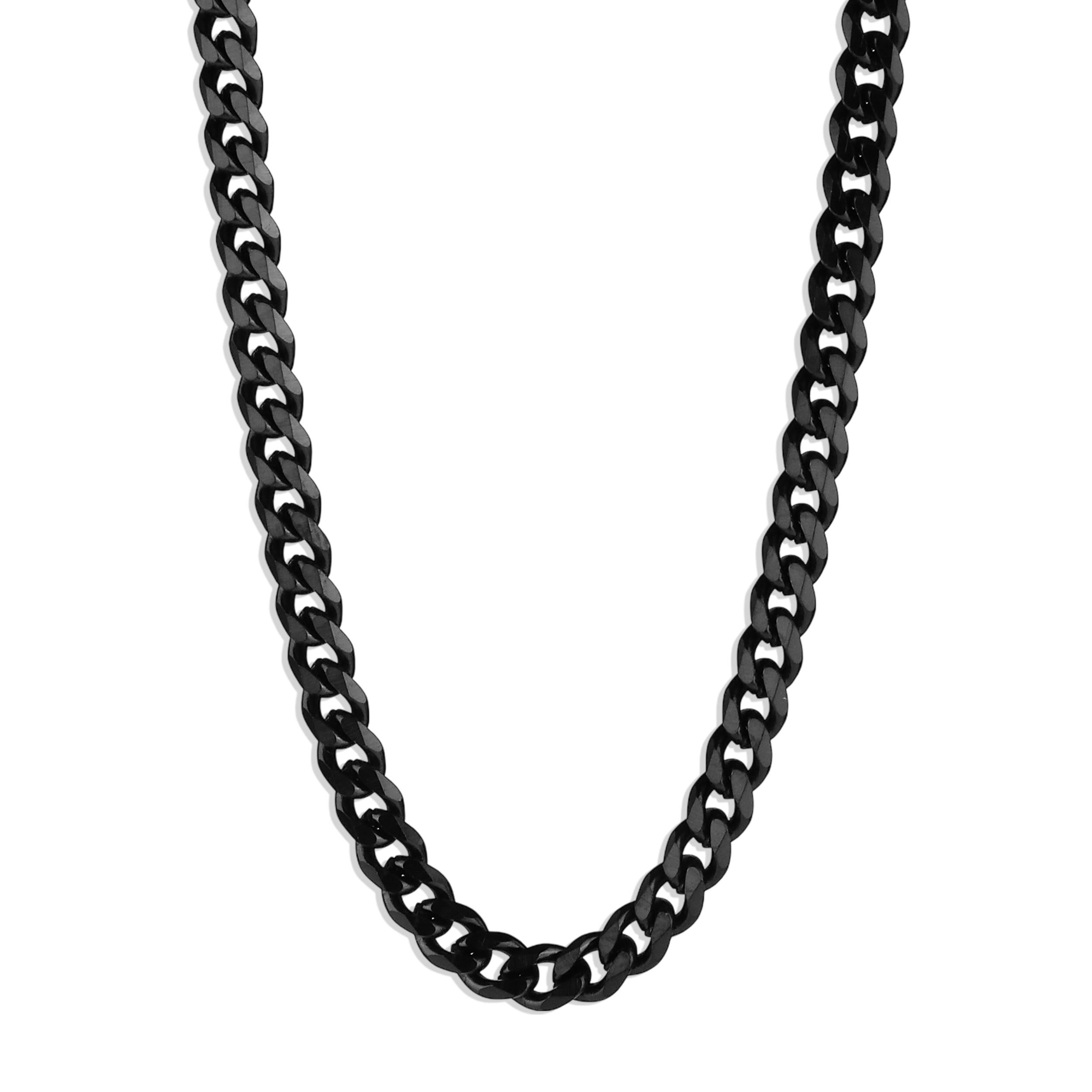 Cuban Chain Necklace - Black 5mm